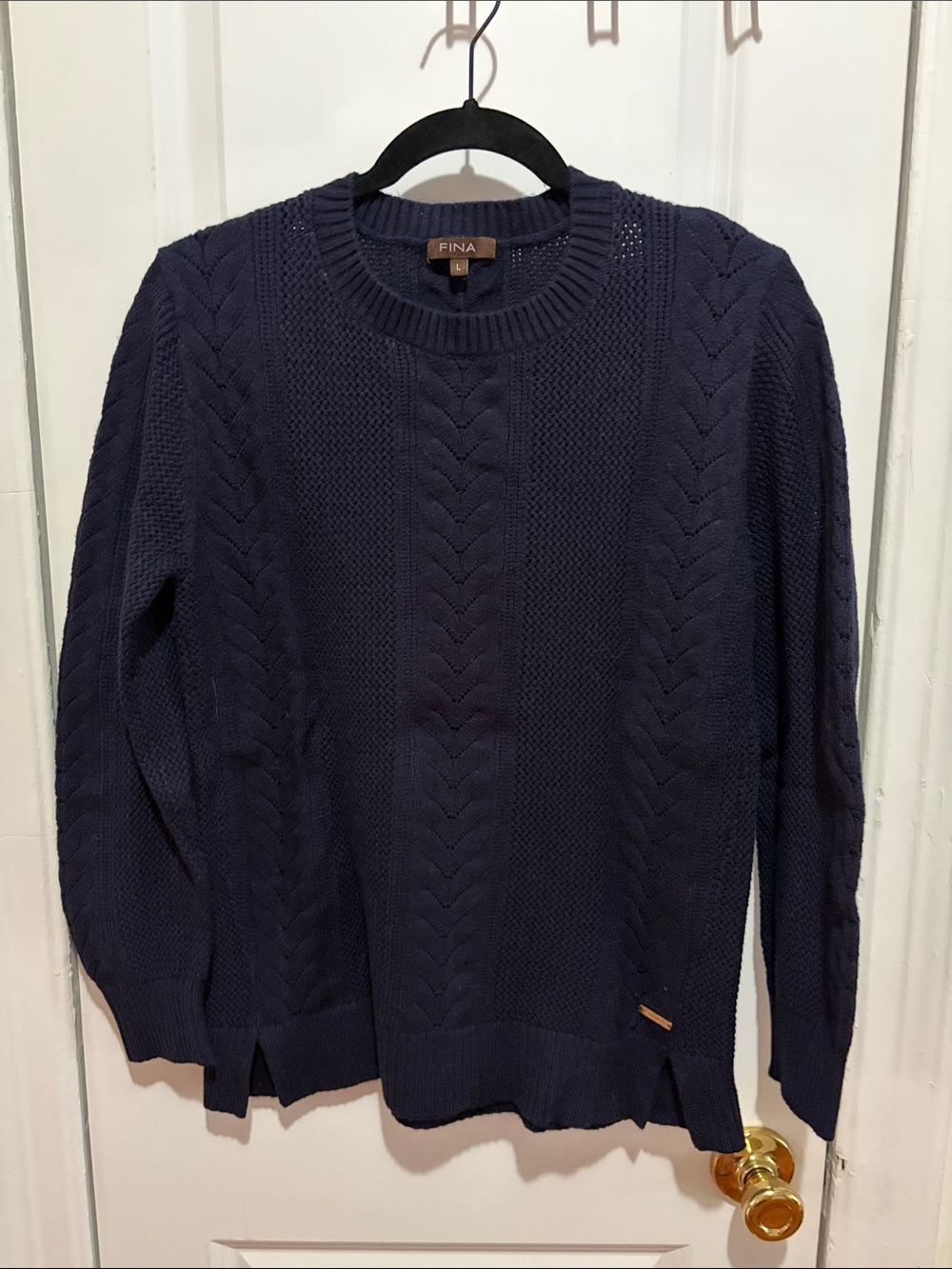 Fina Admiral Cable Knit Crewneck